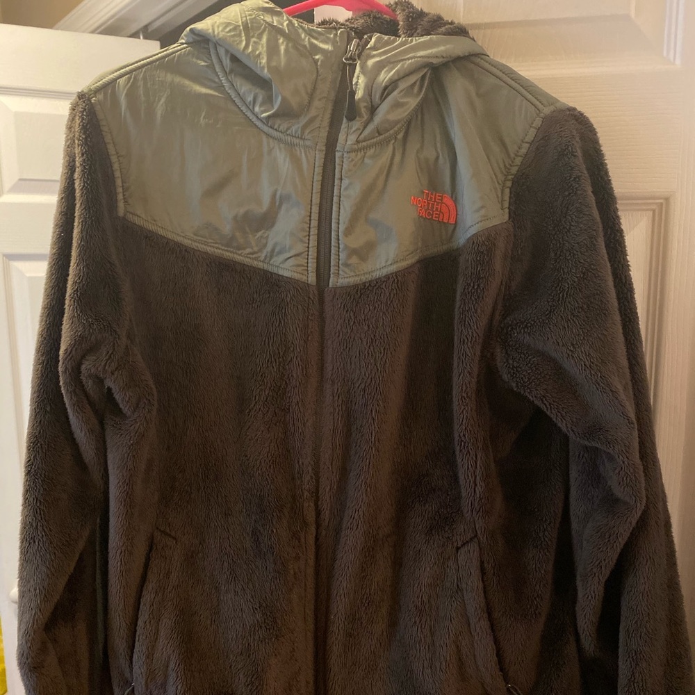 North Face fleece jacket with rain hood